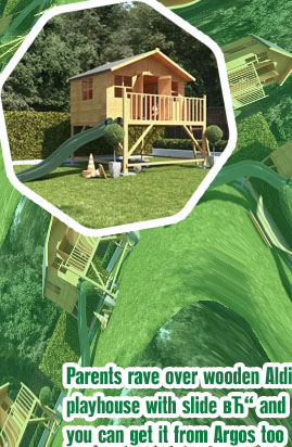 Playhouse with slide aldi